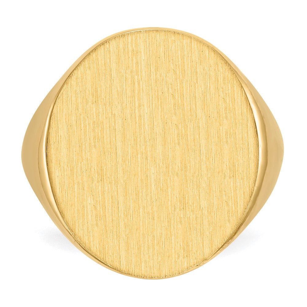 10k 22.0x18.0mm Open Back Men's Signet Ring