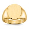 10k 15.0x13.5mm Oval Open Back Mens Signet Ring