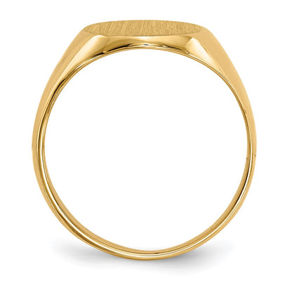 10k 10.5x12.0mm Oval Closed Back Signet Ring