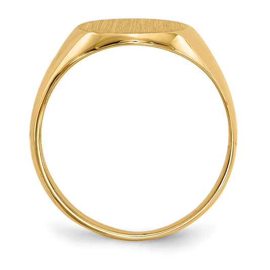 10k 10.5x12.0mm Oval Closed Back Signet Ring