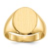 10k 10.5x12.0mm Oval Closed Back Signet Ring