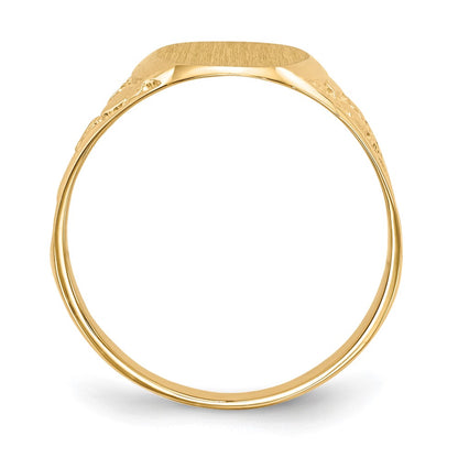 10k14.5x11.0mm Oval Nugget Closed Back Mens Signet Ring