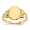 10k 10.0x8.0mm Oval Closed Back Signet Ring