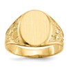 10k 15.0x11.5mm Oval Nugget Open Back Mens Signet Ring