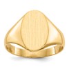 10k 12.5x8.5mm Oval Closed Back Signet Ring