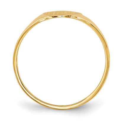 10k 12.0x8.5mm Oval Open Back Signet Ring