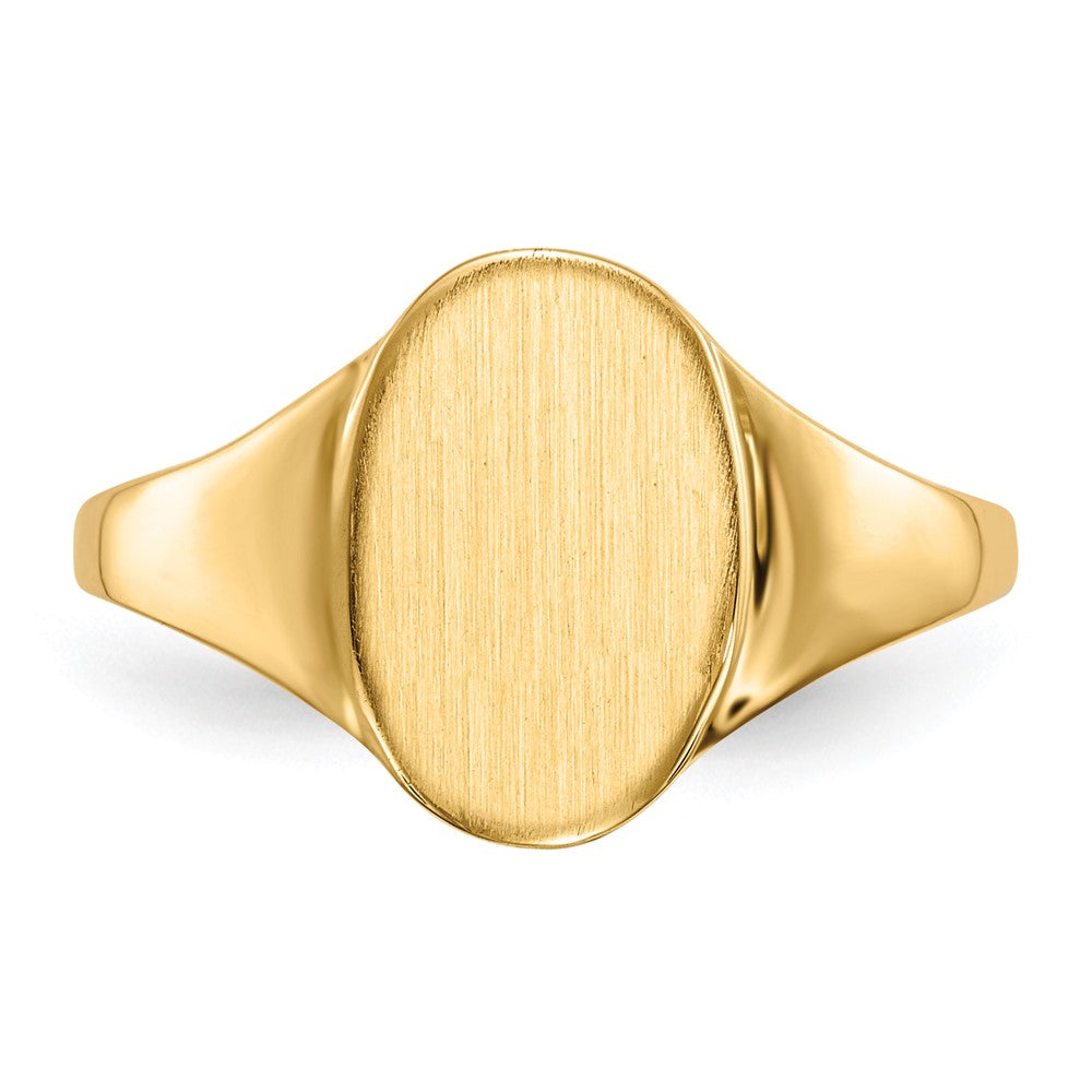 10k 12.0x8.5mm Oval Open Back Signet Ring