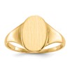 10k 12.0x8.5mm Oval Open Back Signet Ring