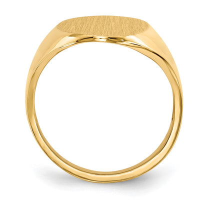 10k 12.0x17.0mm Oval Open Back Signet Ring