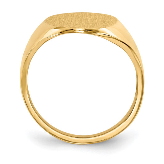 10k 12.0x17.0mm Oval Open Back Signet Ring