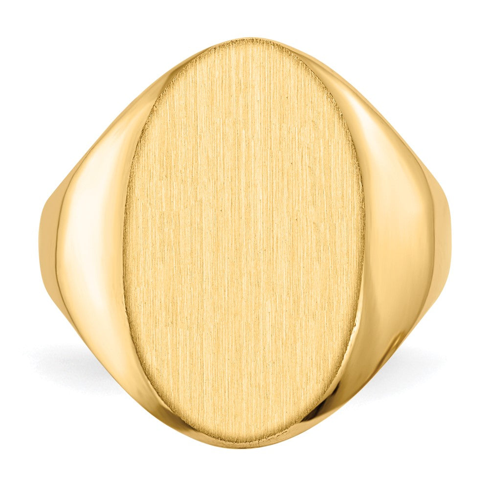 10k 12.0x17.0mm Oval Open Back Signet Ring