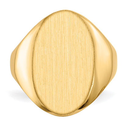 10k 12.0x17.0mm Oval Open Back Signet Ring