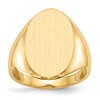 10k 12.0x17.0mm Oval Open Back Signet Ring