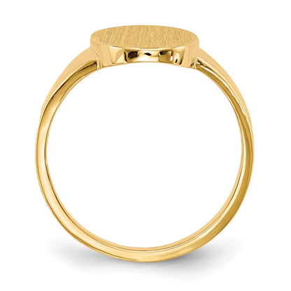 10k 14.5x9.0mm Oval Open Back Signet Ring