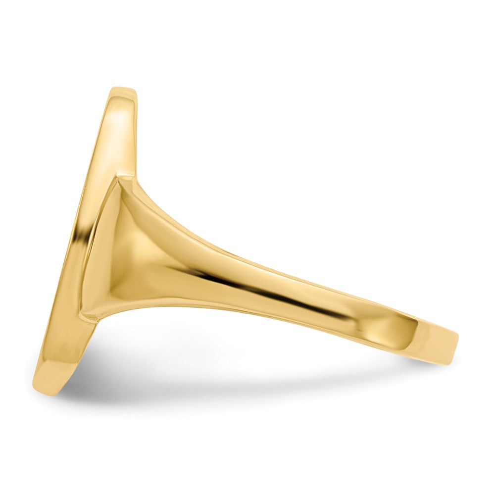 10k 14.5x9.0mm Oval Open Back Signet Ring