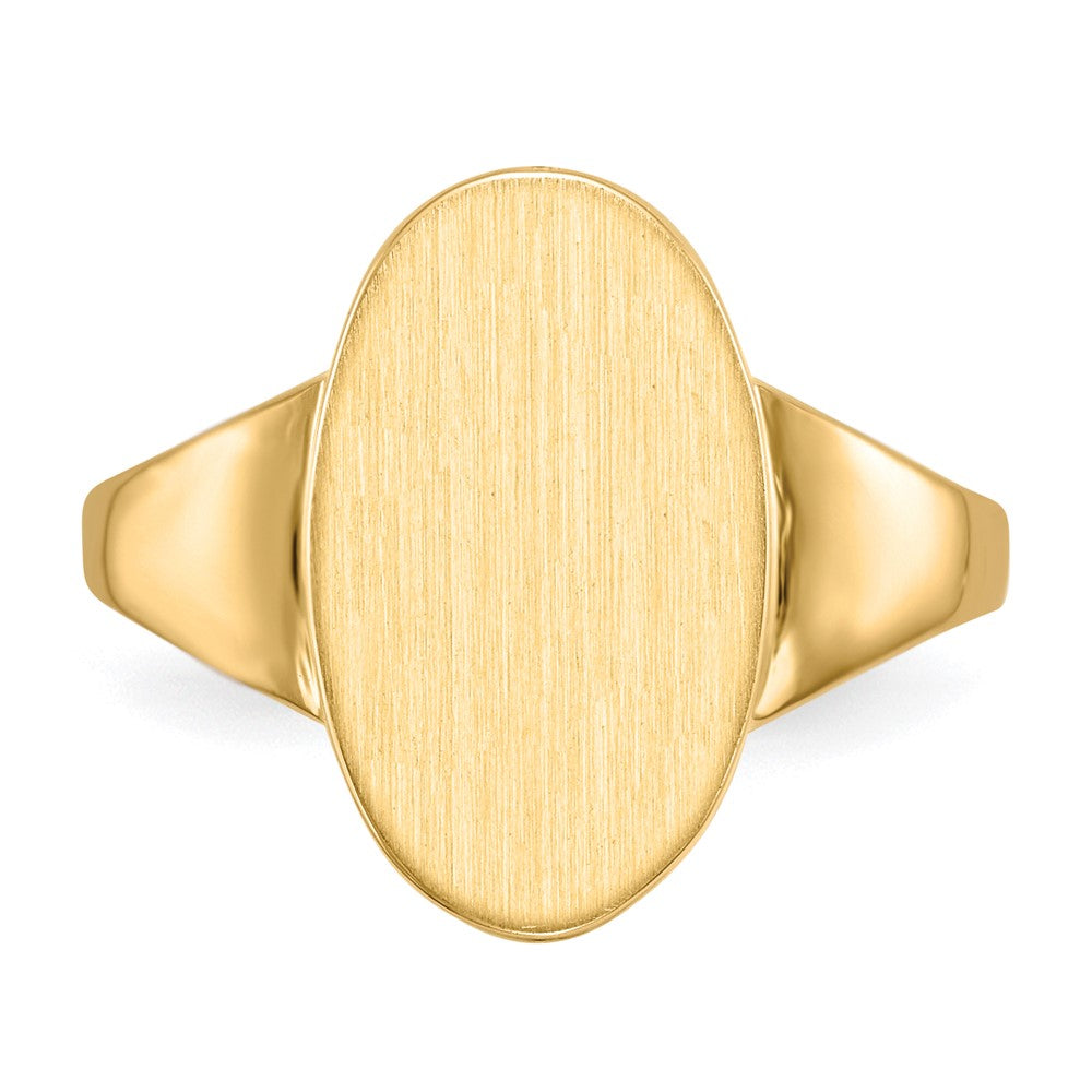 10k 14.5x9.0mm Oval Open Back Signet Ring