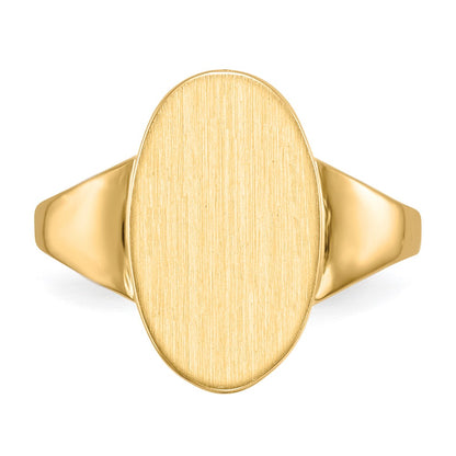 10k 14.5x9.0mm Oval Open Back Signet Ring