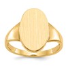 10k 14.5x9.0mm Oval Open Back Signet Ring