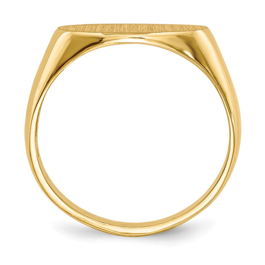 10k 7.0x13.5mm Oval Open Back Signet Ring