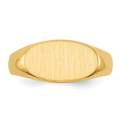 10k 7.0x13.5mm Oval Open Back Signet Ring