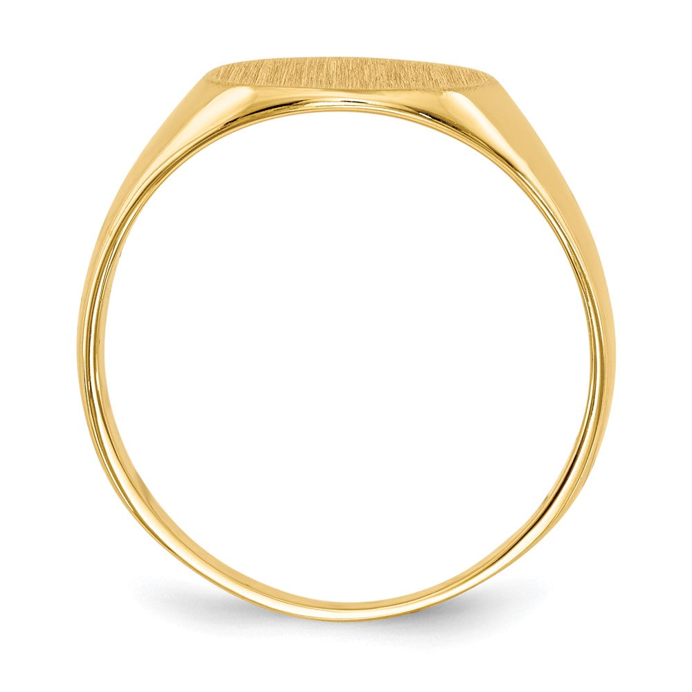 10ky 9.5x10.0mm Round Closed Back Signet Ring