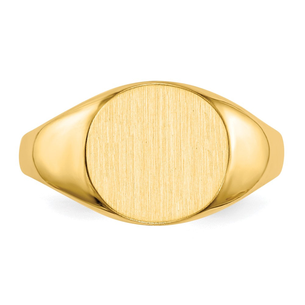 10ky 9.5x10.0mm Round Closed Back Signet Ring