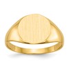 10ky 9.5x10.0mm Round Closed Back Signet Ring