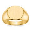 10k 12.5x13.5mm Oval East-West Closed Back Mens Signet Ring