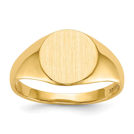 10ky 9.5x10.5mm Open Back Signet Ring