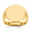 10k 18.0x18.0mm Round Open Back Mens Signet Ring