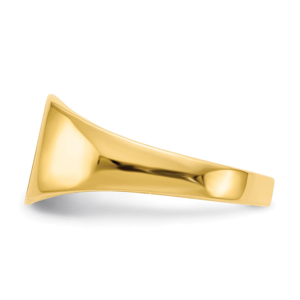 10k 8.5x9.0mm Square Closed Back Signet Ring