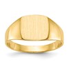 10k 8.5x9.0mm Square Closed Back Signet Ring