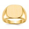 10k 13.0x15.0mm Cushion-shaped Closed Back Mens Signet Ring