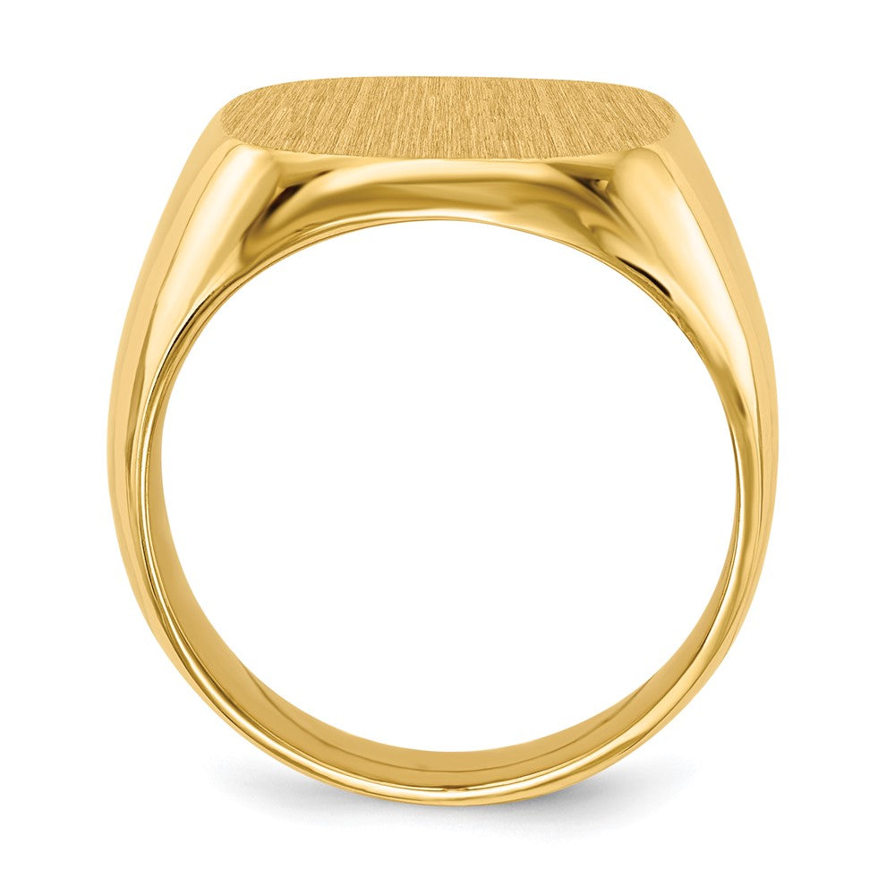10k 16.0x17.0mm Closed Back Men's Signet Ring