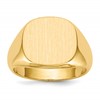 10k 13.5 x15.0mm Cushion-shaped Open Back Mens Signet Ring