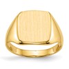 10k 10.0x10.0mm Square Closed Back Signet Ring