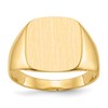 10k 15.0x13.5mm Cushion-shaped Closed Back Mens Signet Ring