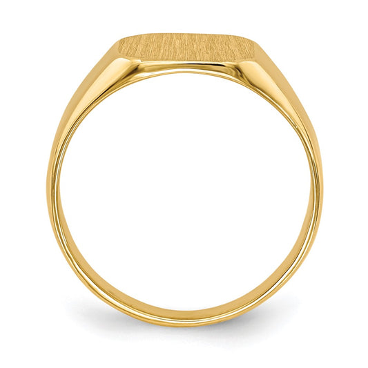 10k 9.5x9.5mm Square Closed Back Signet Ring