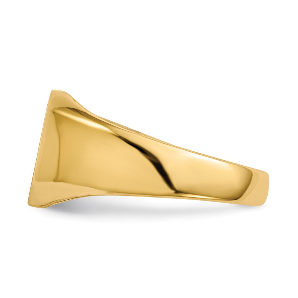10k 9.5x9.5mm Square Closed Back Signet Ring