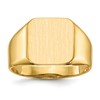 10k 13.0x12.5mm Square Open Back Mens Signet Ring