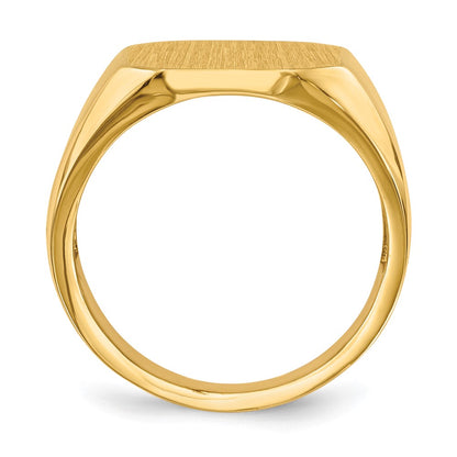 10k 15.0x17.0mm Octagon Open Back Mens Signet Ring