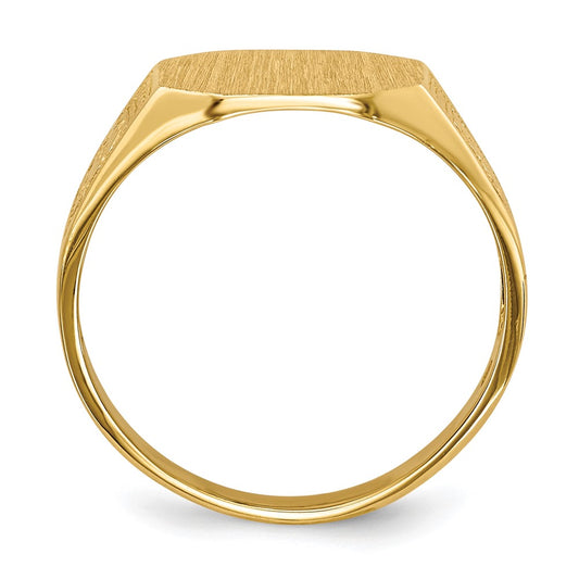 10k 9.0x11.0mm Octagon Fancy Open Back Signet Ring
