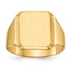 10k 15.0x12.5mm Octagon Closed Back Mens Signet Ring