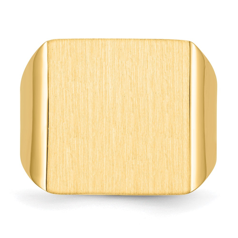 10ky 17.5x17.0mm Open Back Men's Signet Ring