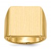 10k 17.5x17.0mm Square Open Back Mens Signet Ring
