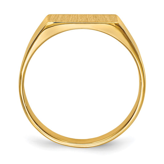 10k 5.5x10.5mm Rectangle Closed Back Signet Ring