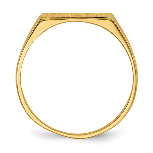 10k 5.5x12.0mm Rectangle Open Back Signet Ring