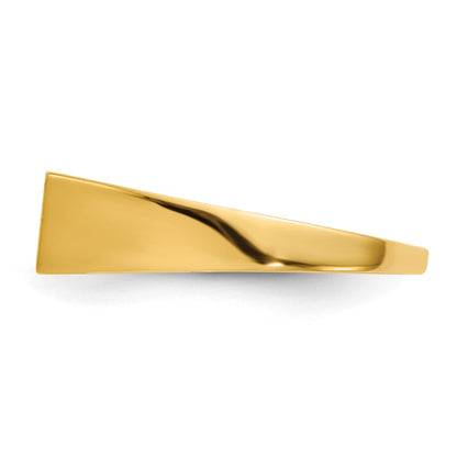 10k 5.5x12.0mm Rectangle Open Back Signet Ring