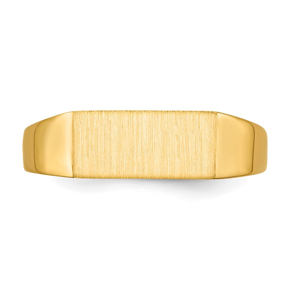 10k 5.5x12.0mm Rectangle Open Back Signet Ring