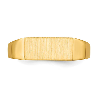 10k 5.5x12.0mm Rectangle Open Back Signet Ring
